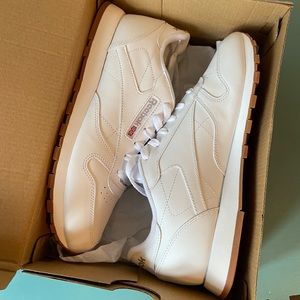 Reebok Women's Classic Leather Sneakers in White/Grey